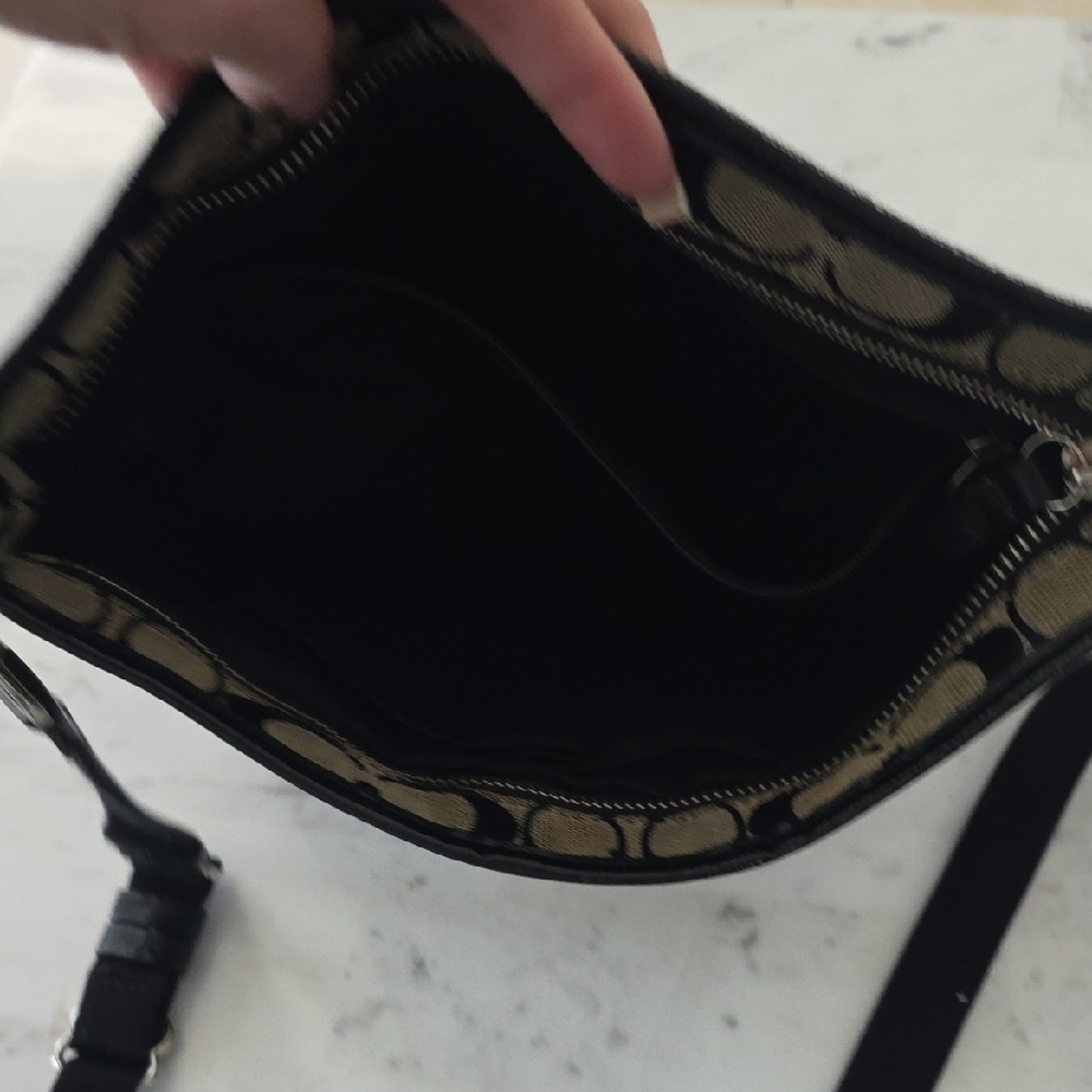 Coach Black and Cream Patterned Crossbody Bag - Picture 10 of 10